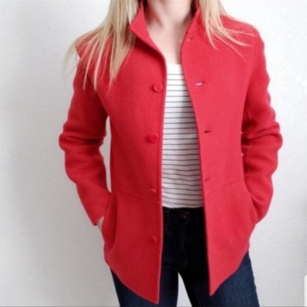 Eileen Fisher Wool Cashmere Blend Button Front Coat PP